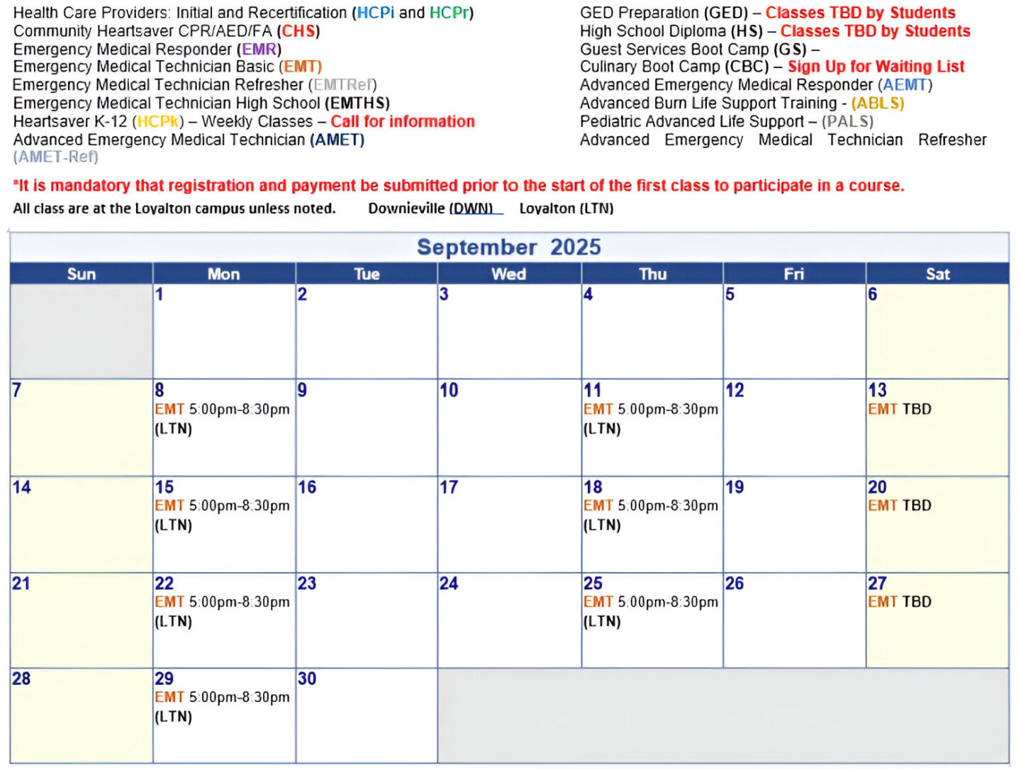 Septeber 2025 Calendar