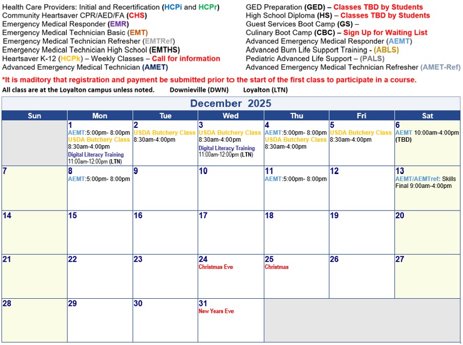 December 2025 Calendar